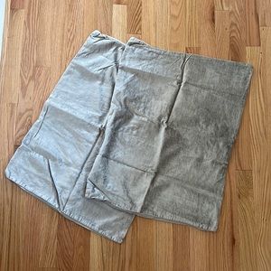 West Elm Washed Cotton Luster Velvet Standard Shams